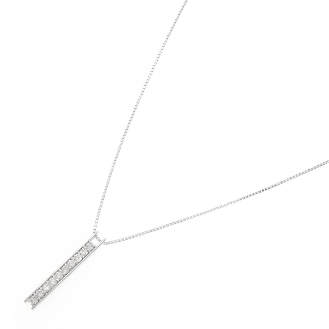 K18WG ダイヤモンド ネックレス 0.34CT