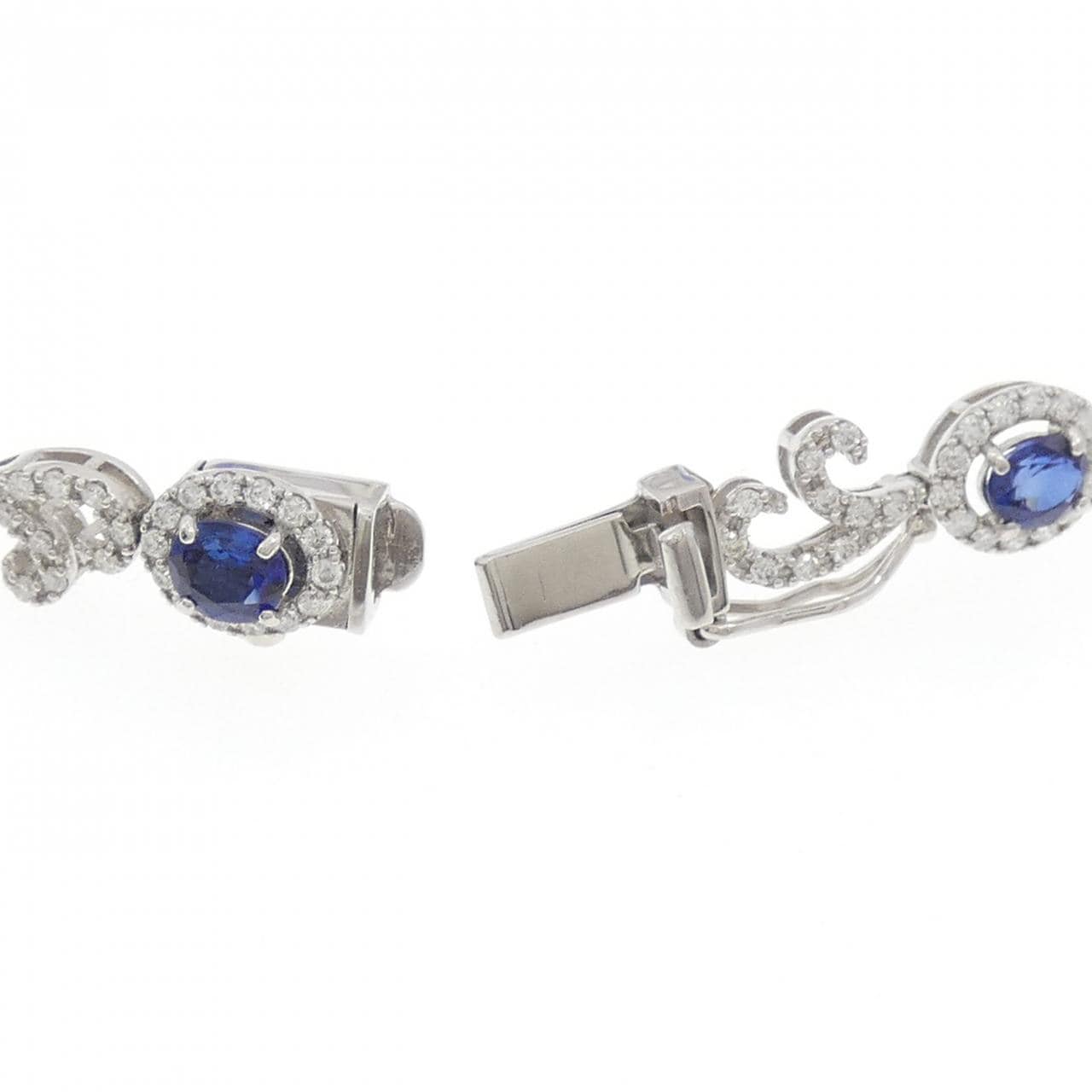 【新品】PT900蓝宝石手链 3.43克拉