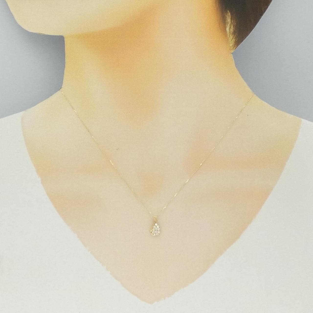 【新品】K18YG ダイヤモンド ネックレス 0.13CT