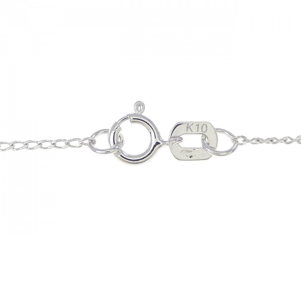 K10WG ハート ダイヤモンド ネックレス