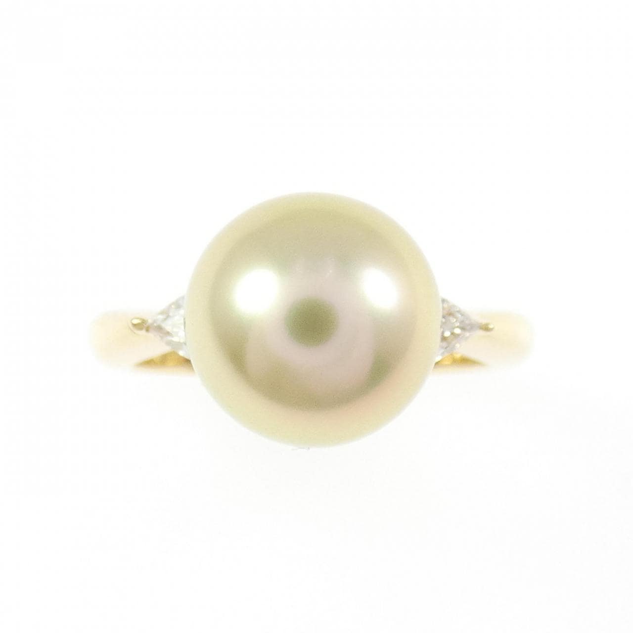 K18YG 白蝶パール リング 9.3mm