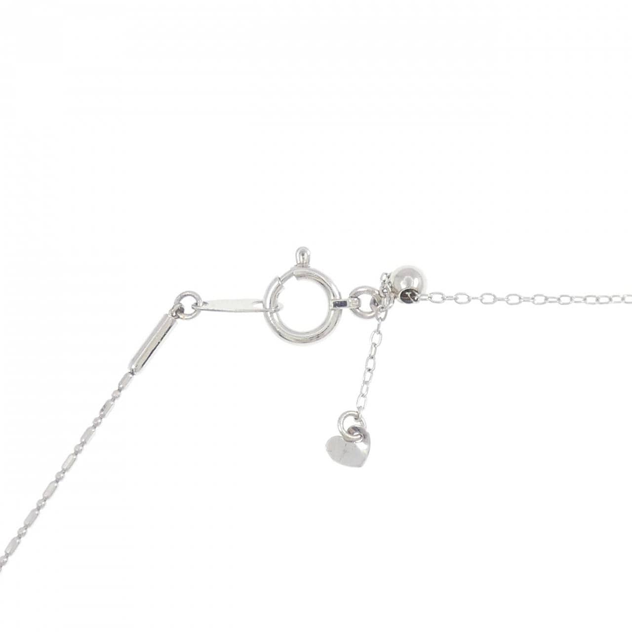 K18/K18WG/PT999 フラワー カラーストーン ネックレス