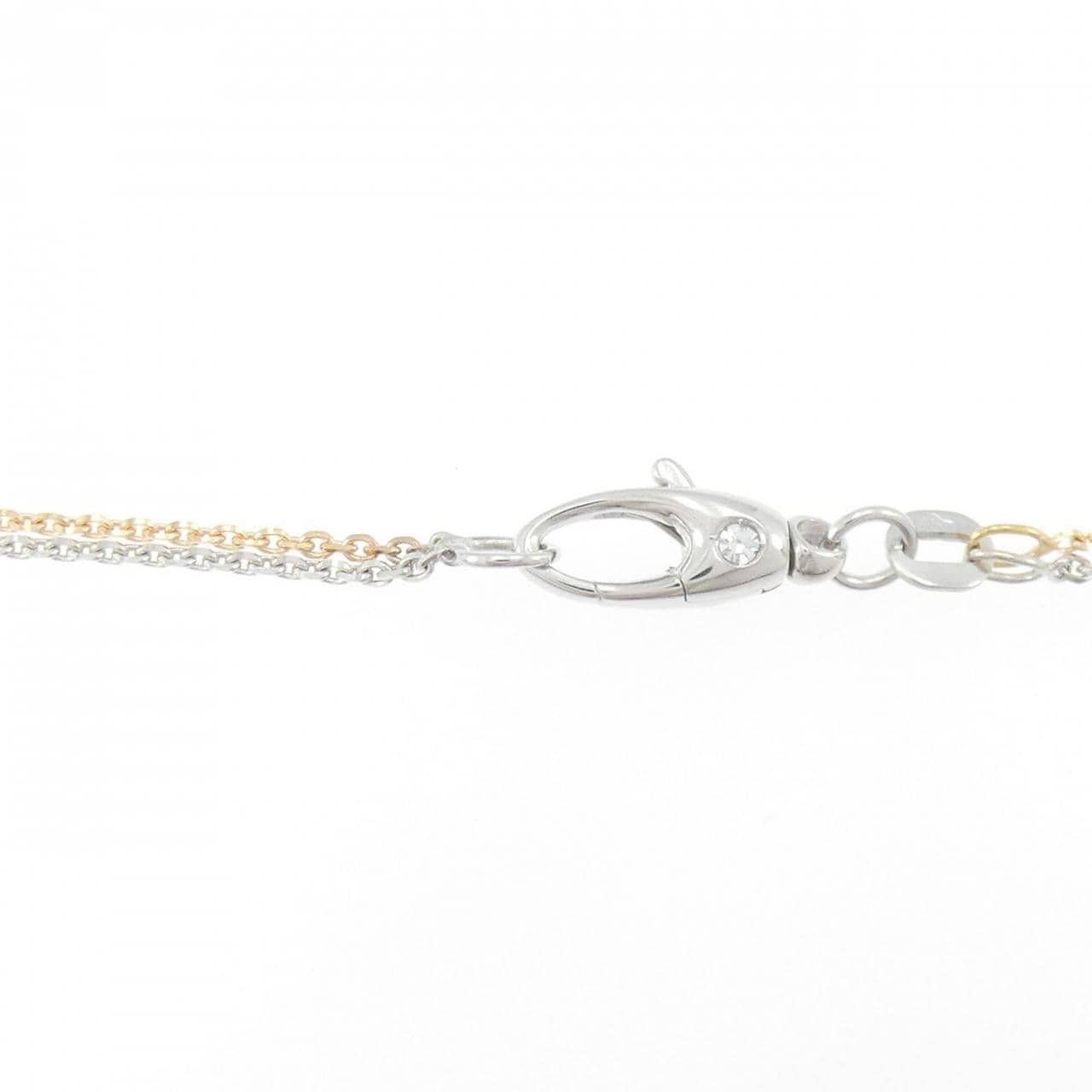 750WG/750PG パヴェ ダイヤモンド ネックレス 0.98CT