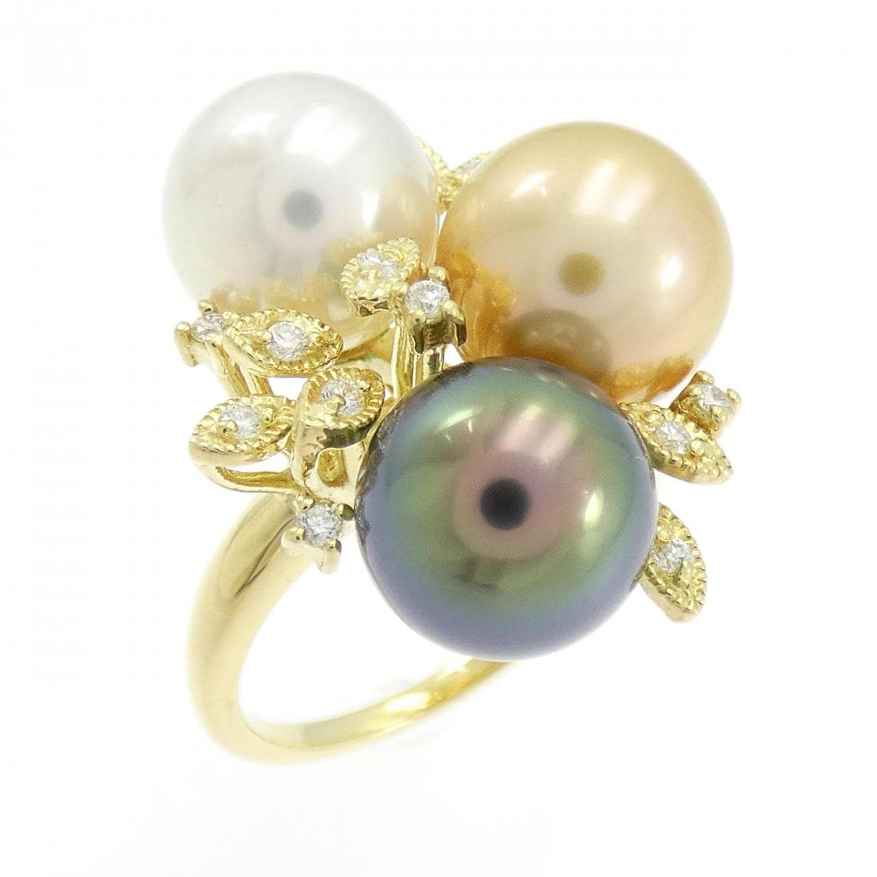 K18YG パール リング