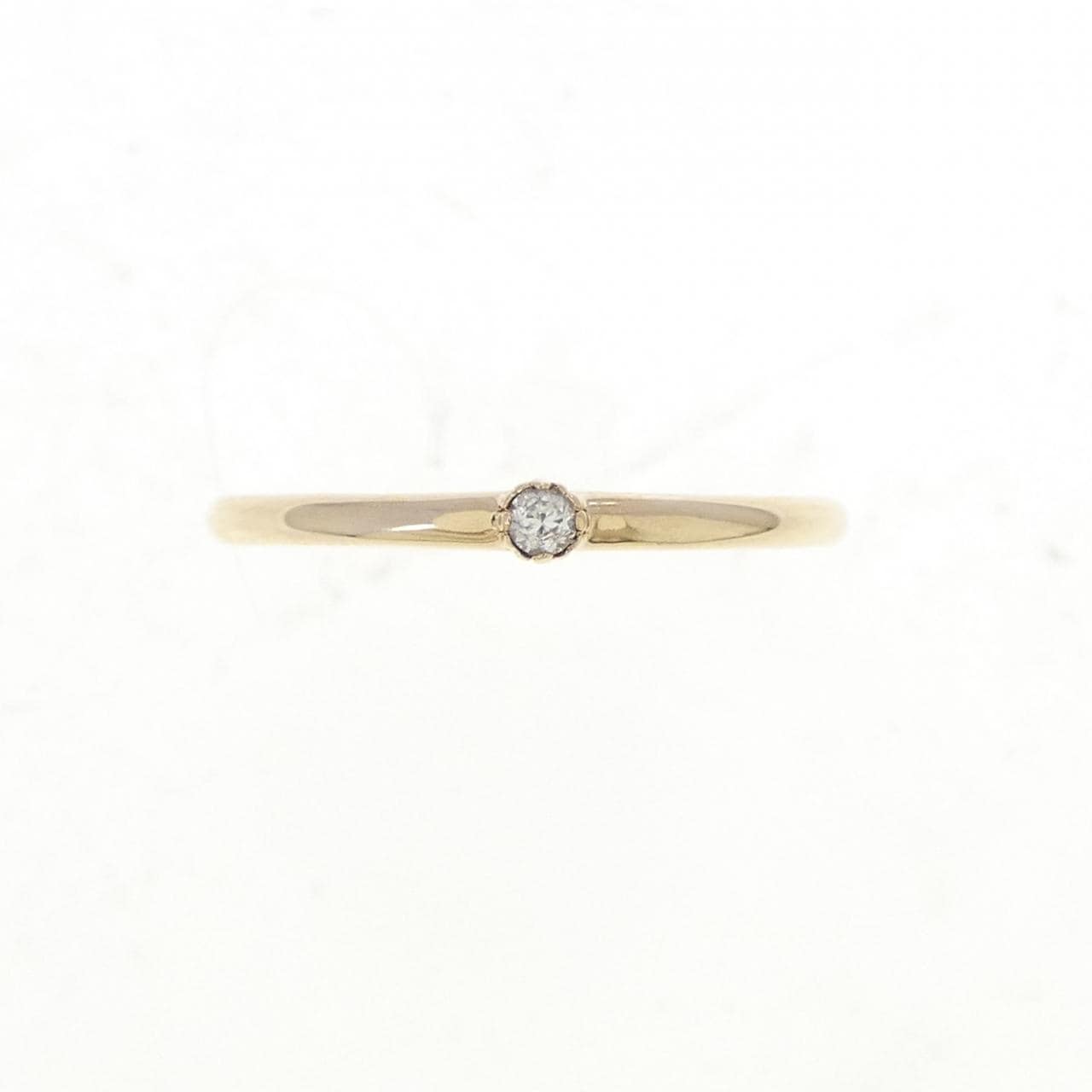 K10YG リボン ダイヤモンド リング 0.02CT