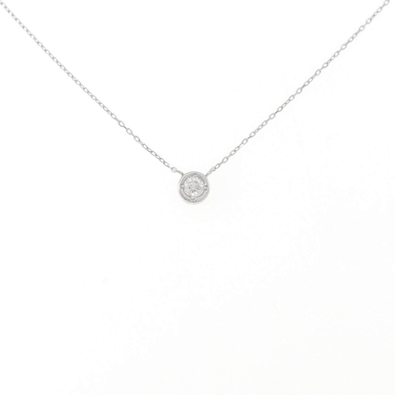 PT900/PT850 ソリティア ネックレス 0.08CT