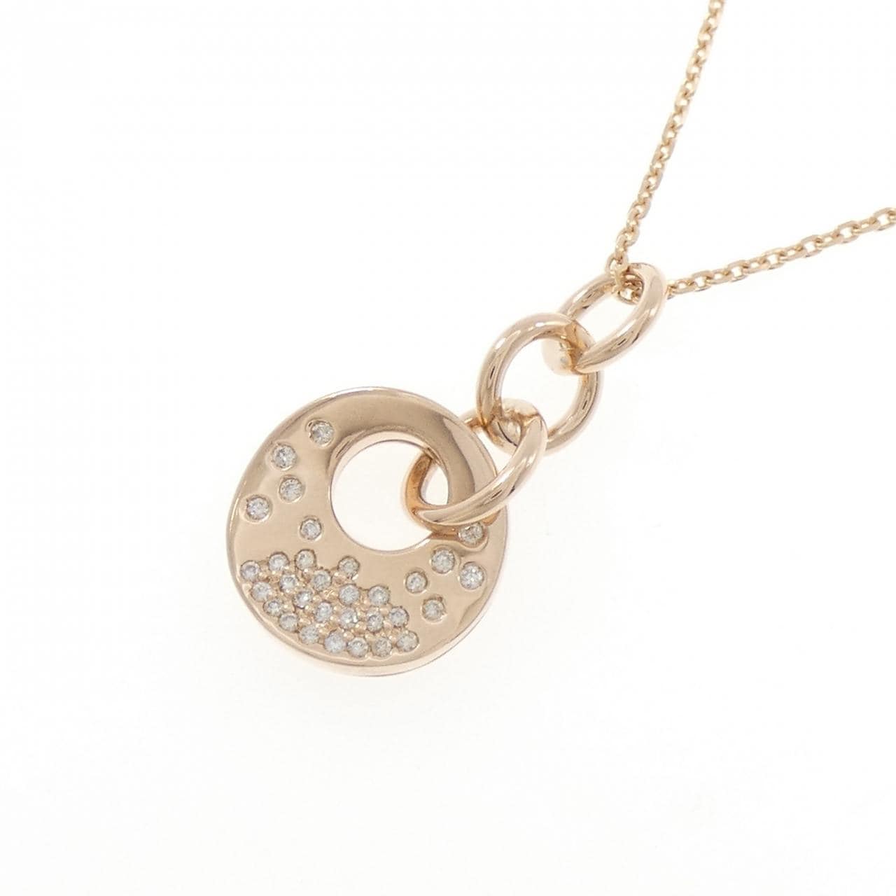 K18PG ダイヤモンド ネックレス 0.20CT