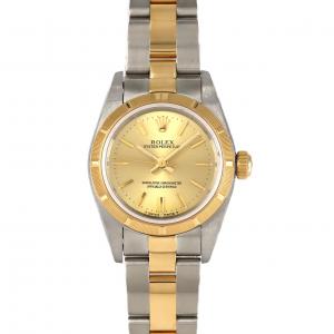 ロレックス オイスターパーペチュアル 76233 SSxYG 自動巻 A番