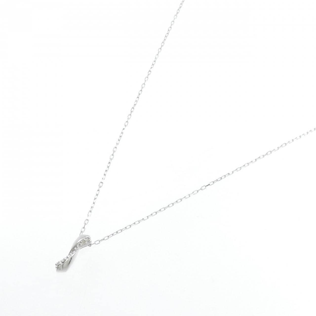K10WG ダイヤモンド ネックレス 0.02CT