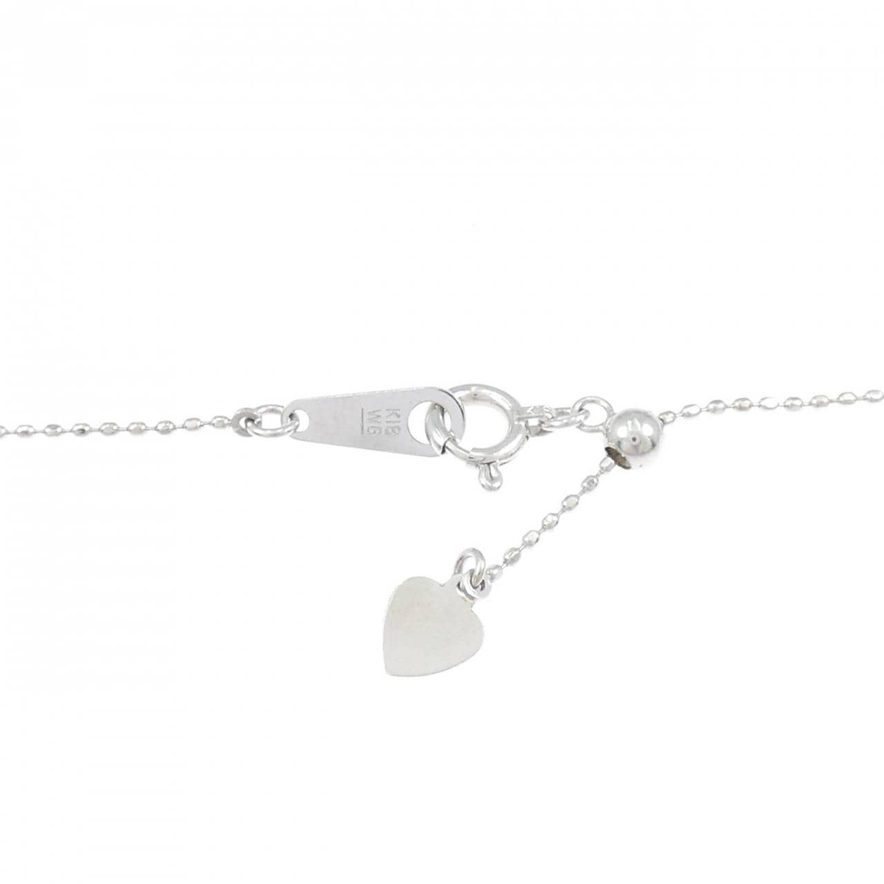 K18WG ダイヤモンド ネックレス 0.22CT