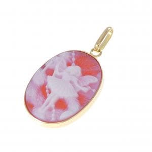 K18YG メノウカメオ ペンダント