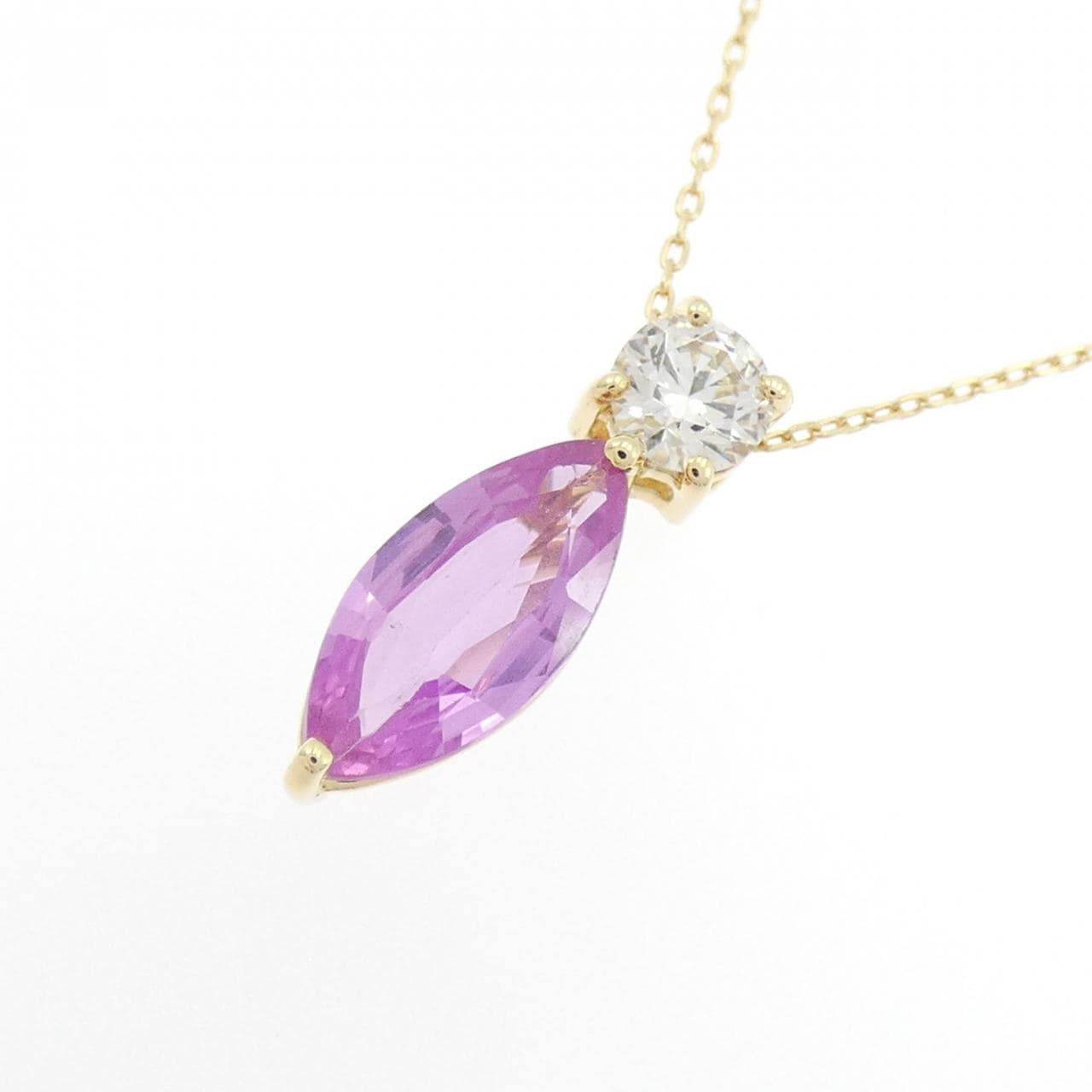 K18YG Sapphire Necklace 0.95CT