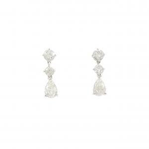 PT900 ダイヤモンド ピアス 1.00CT