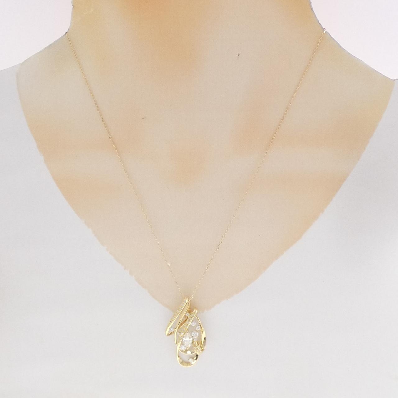 K18YG ダイヤモンド ネックレス 0.519CT