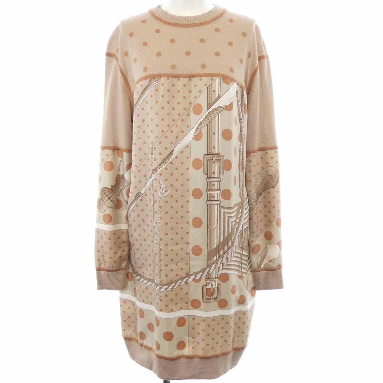 エルメス HERMES CLIL-CLAC A POIS *17-7754 ツイルレーヌ ワンピース