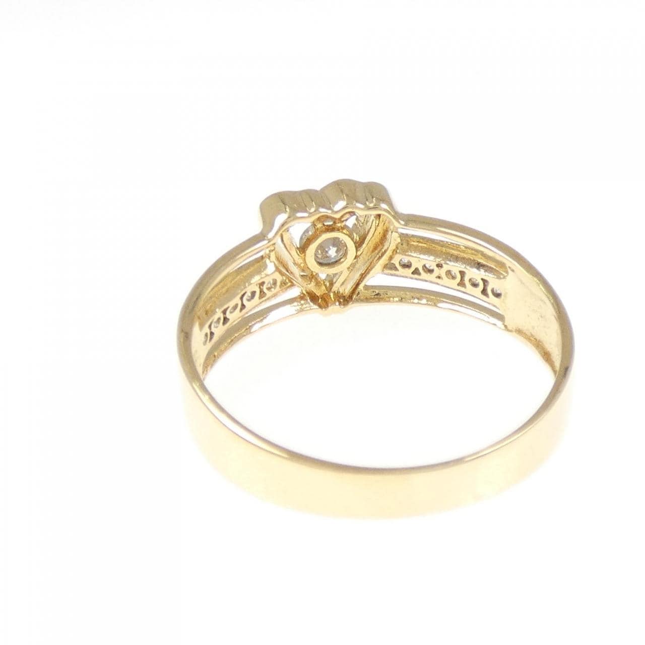 K18YG ハート ダイヤモンド リング 0.21CT