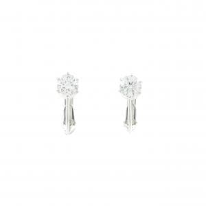 PT900 ダイヤモンド イヤリング 0.522CT 0.548CT F-G I1 VG