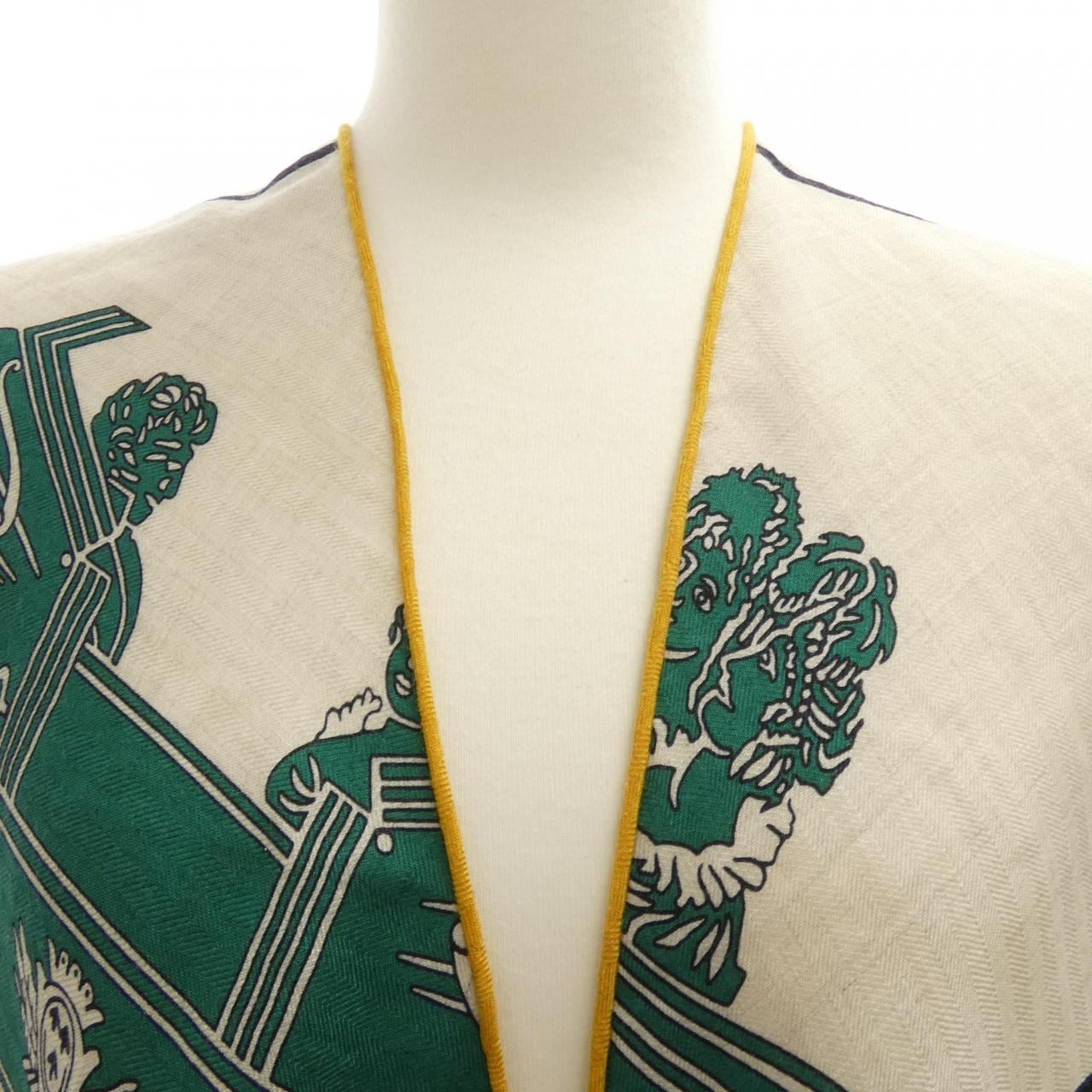 エルメス HERMES EX LIBRIS エクスリブリス H363791S トライアングルジェアン ショール