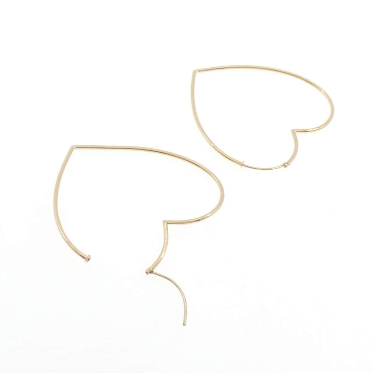 スタージュエリー K18YG ハート ピアス