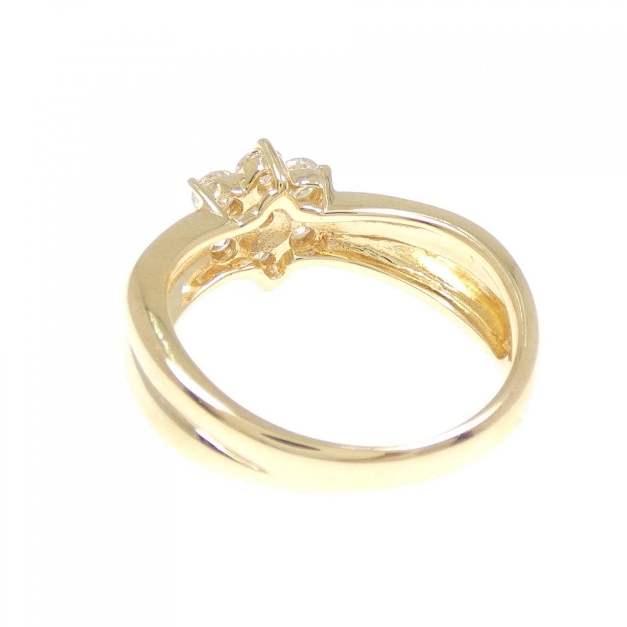 K18YG フラワー ダイヤモンド リング 0.57CT