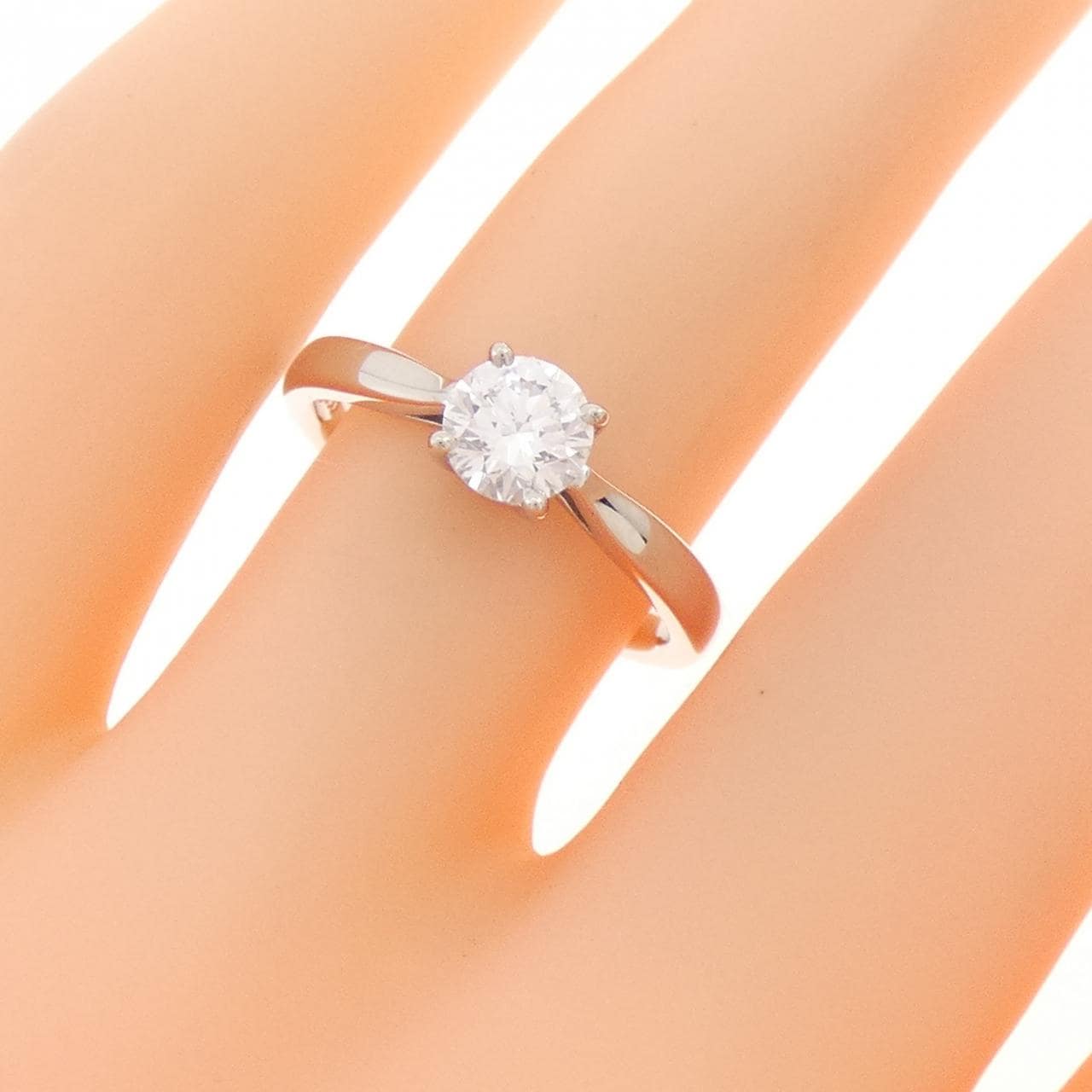 PT950 ダイヤモンド リング 0.52CT D VVS1 3EXT