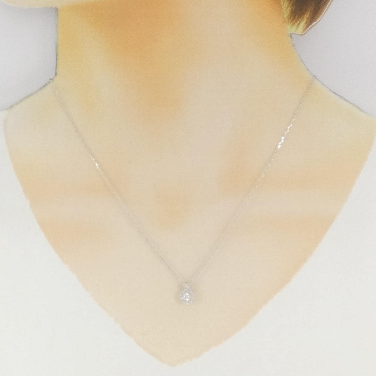 K18WG ダイヤモンド ネックレス 0.11CT