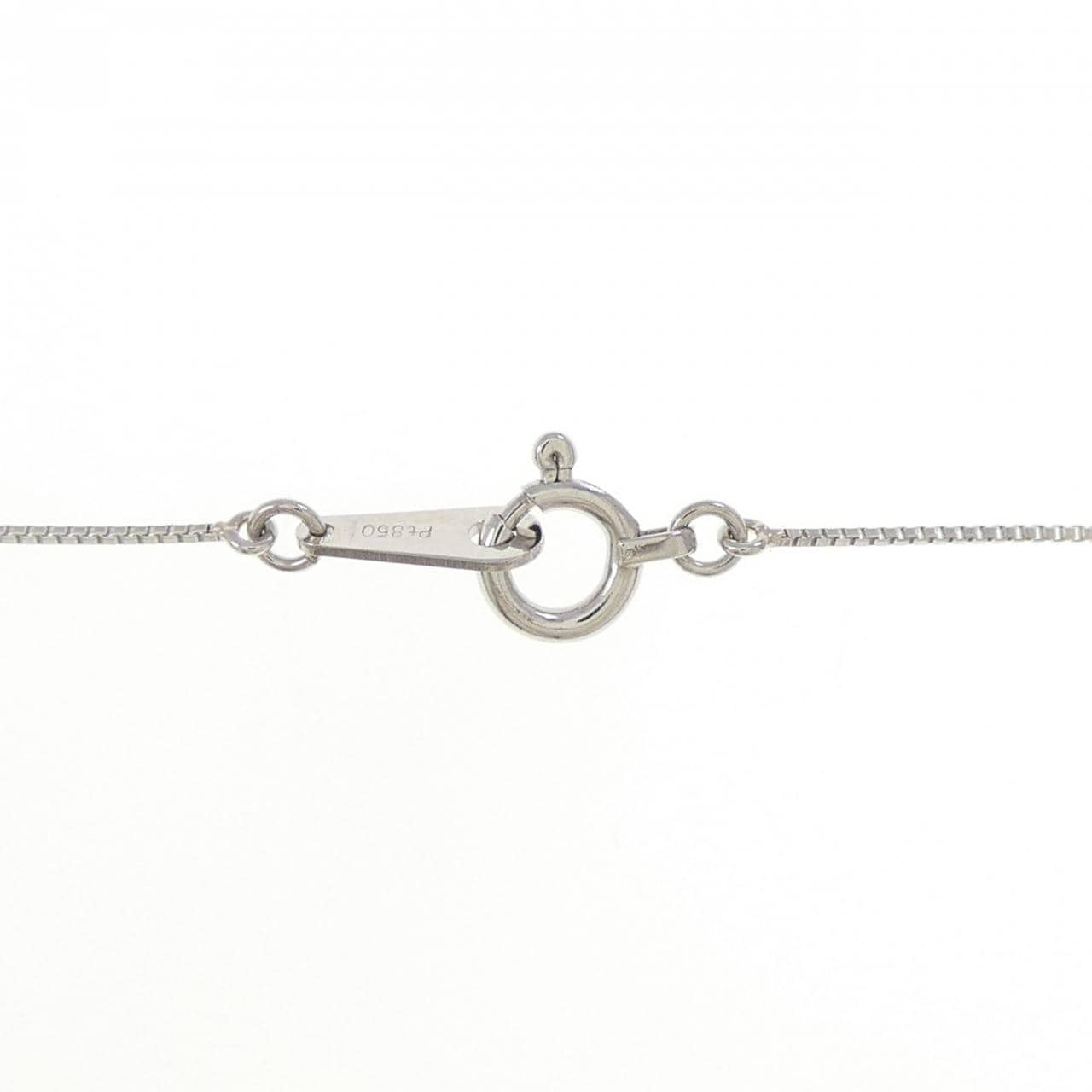 PT900/PT850 ハート ダイヤモンド ネックレス 0.10CT