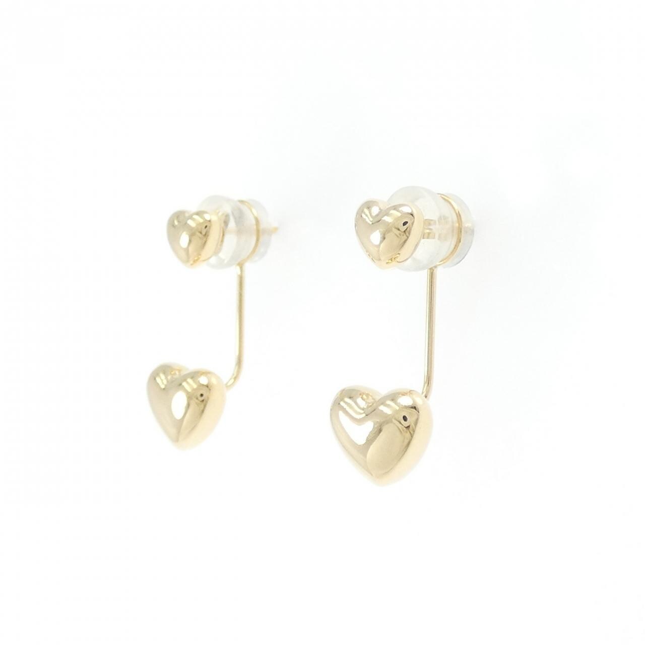 K18YG ハート ピアス
