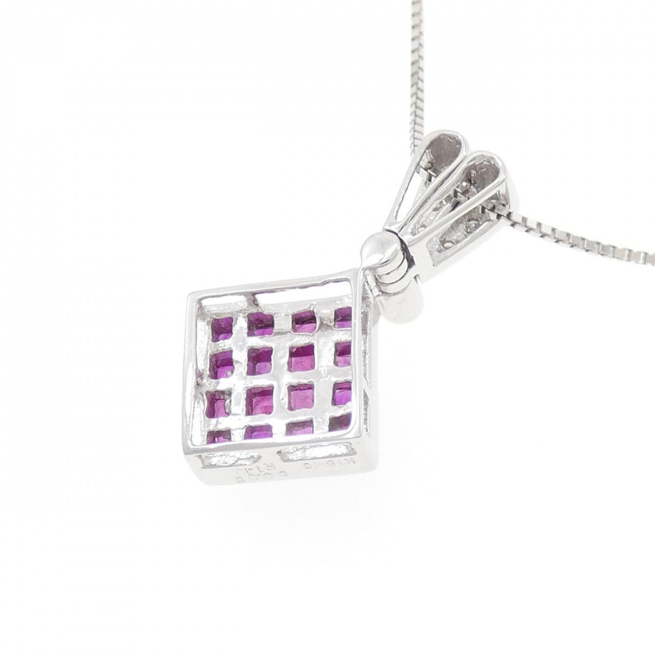 K18WG 2WAY ルビー ネックレス 1.10CT
