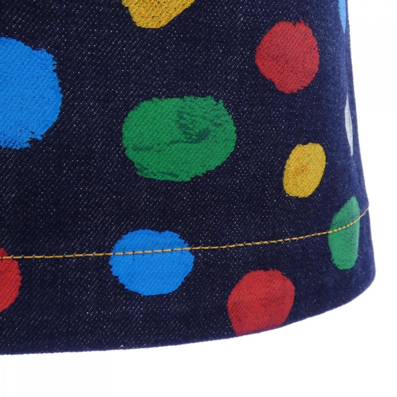 ルイヴィトン LOUIS VUITTON LV×YKペインティッドドットデニムミニスカート FOSK12VY5 スカート