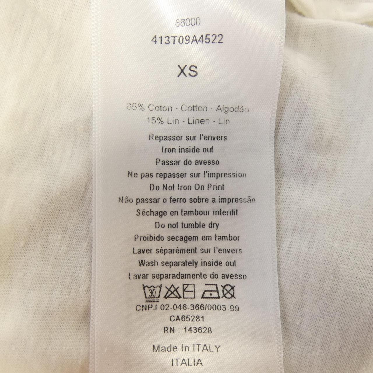 クリスチャンディオール CHRISTIAN DIOR 413T09A4522 Tシャツ