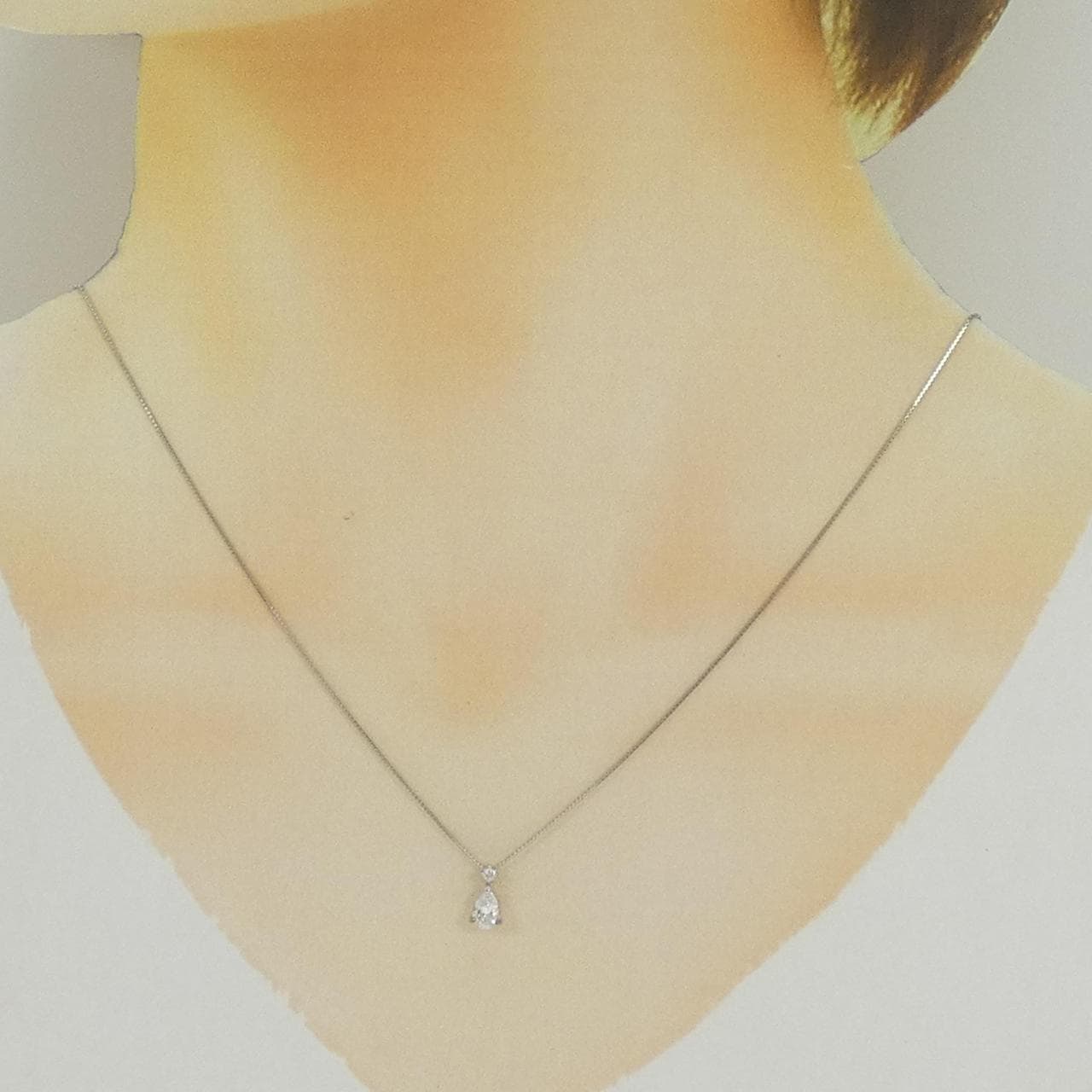 PT999/PT850 ダイヤモンド ネックレス 0.30CT
