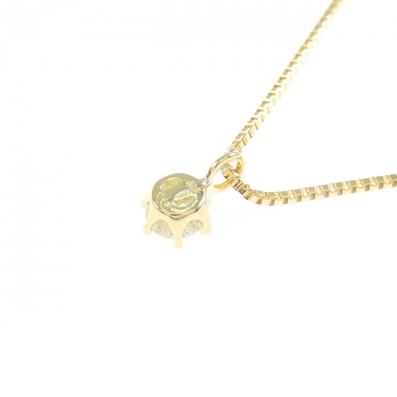 K18YG ソリティア ダイヤモンド ネックレス 0.15CT