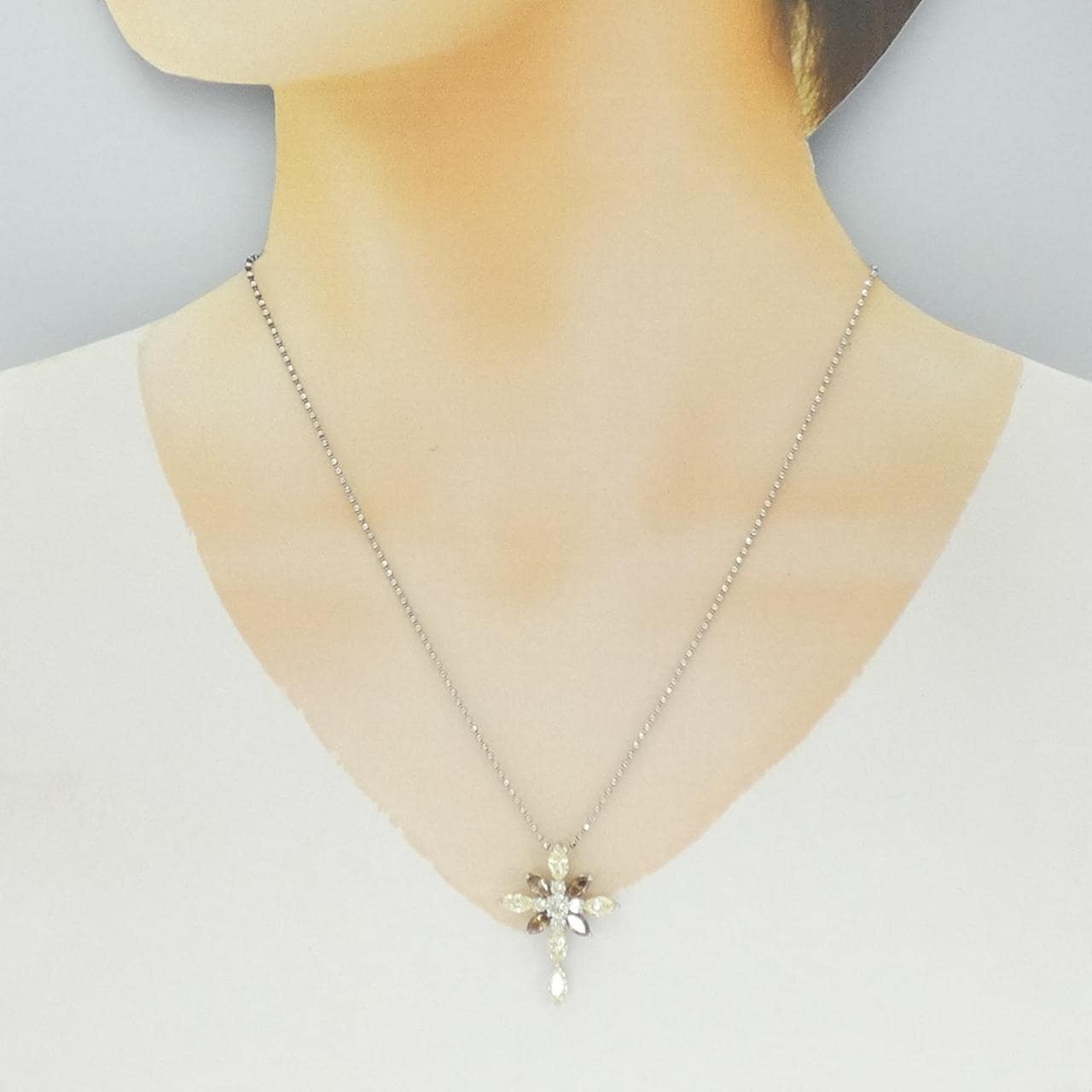 PT900/PT850 ダイヤモンド ネックレス 3.00CT