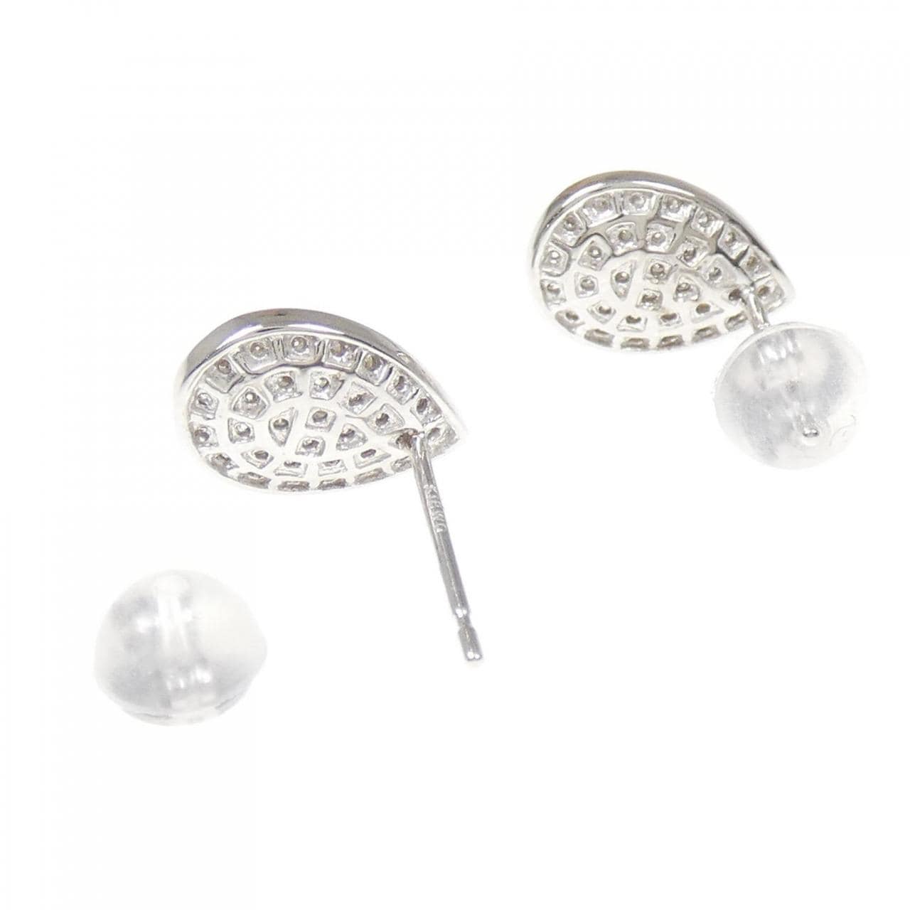 K18WG パヴェ ダイヤモンド ピアス 0.30CT