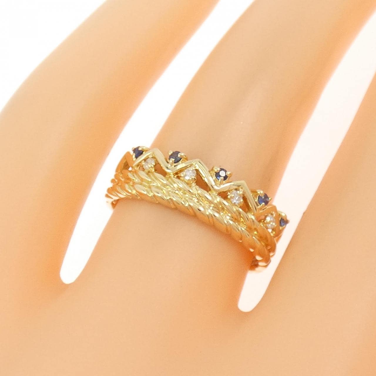 K18YG サファイヤ リング