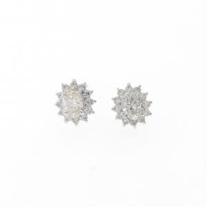 PT900 ダイヤモンド ピアス 0.49CT