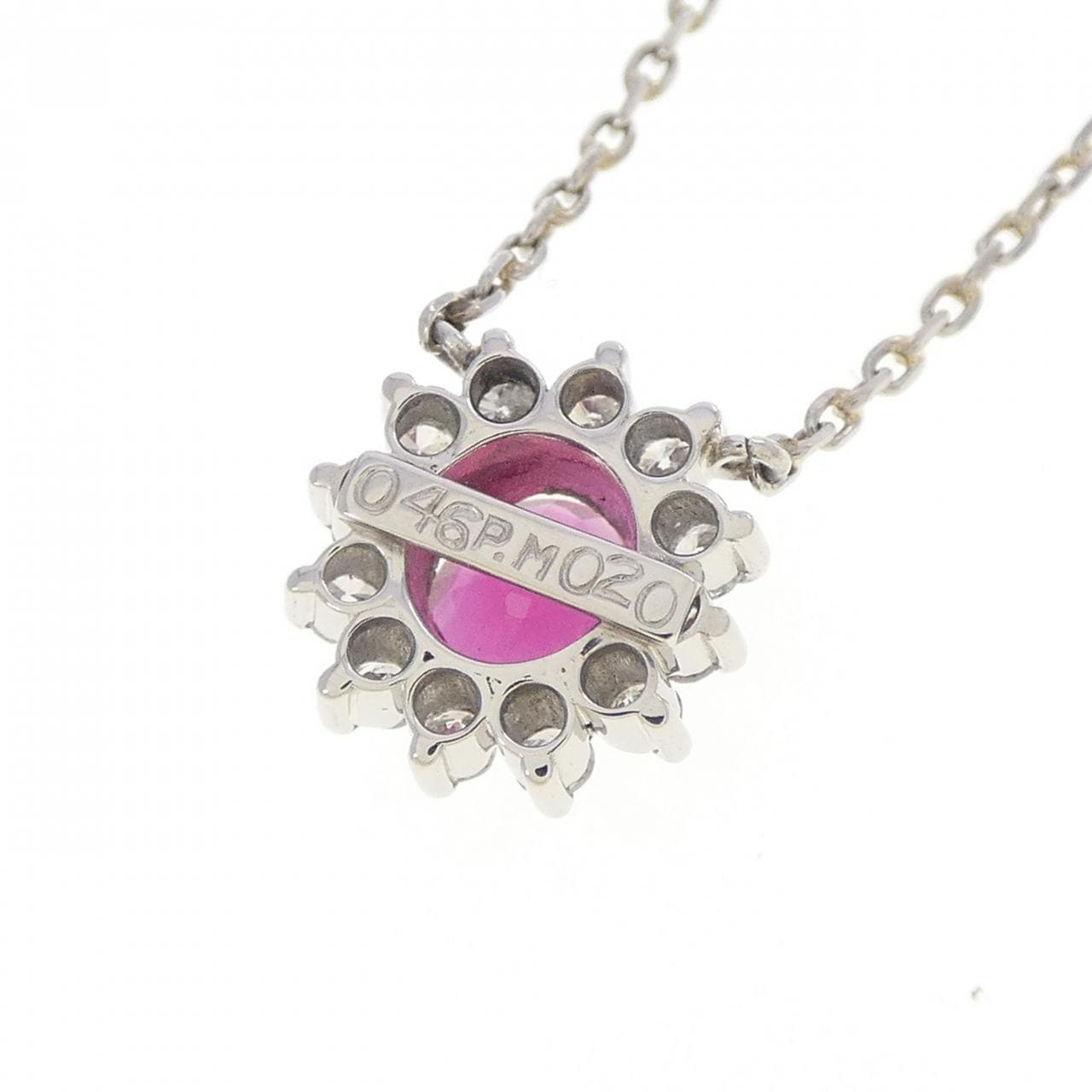 PT900/PT850 ルビー ネックレス 0.46CT