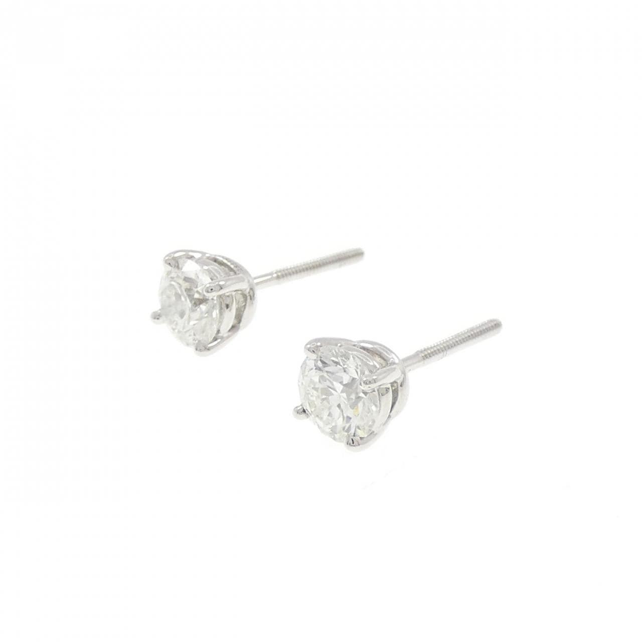 ティファニー ソリティア ピアス 0.45CT 0.47CT J VVS2 3EX-EXT