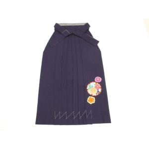 男袴　九重　刺繍入り　紐下９５ｃｍ　Ｌサイズ