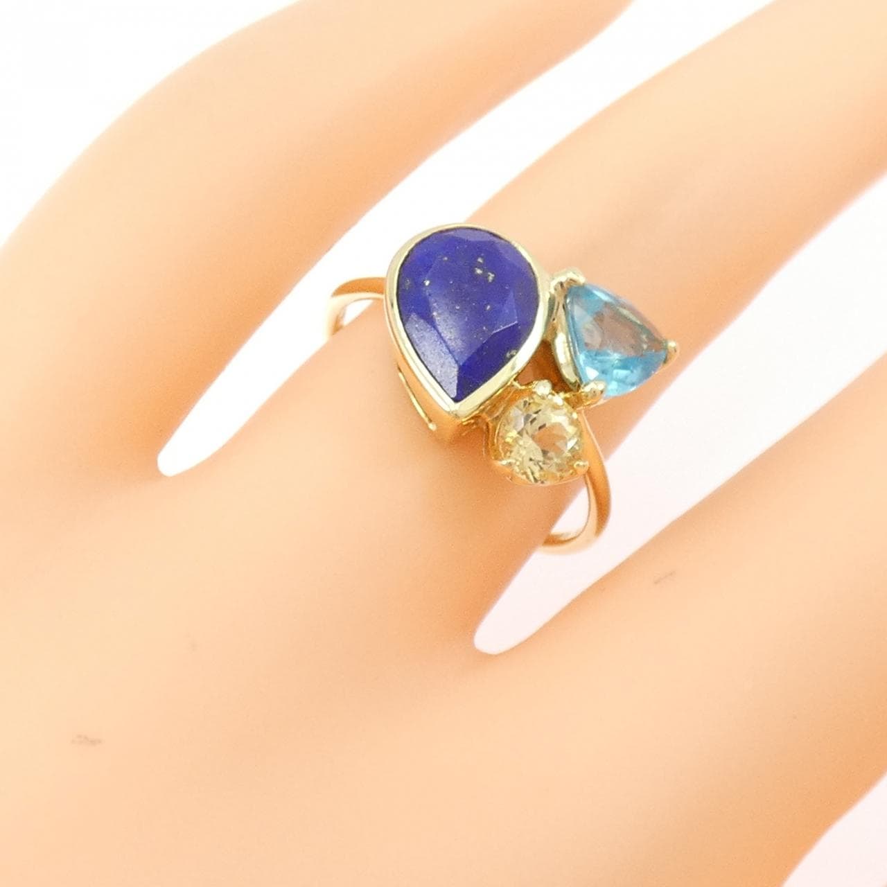 K18YG カラーストーン リング