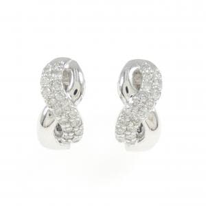K18WG ダイヤモンド ピアス 0.30CT