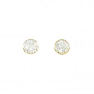 【リメイク】K18YG/ST ダイヤモンド ピアス 0.528CT 0.581CT I I1 Good