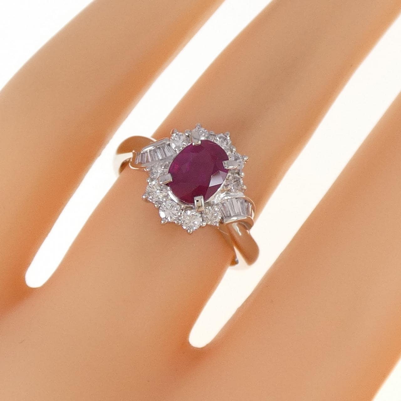PT900 ルビー リング 0.99CT