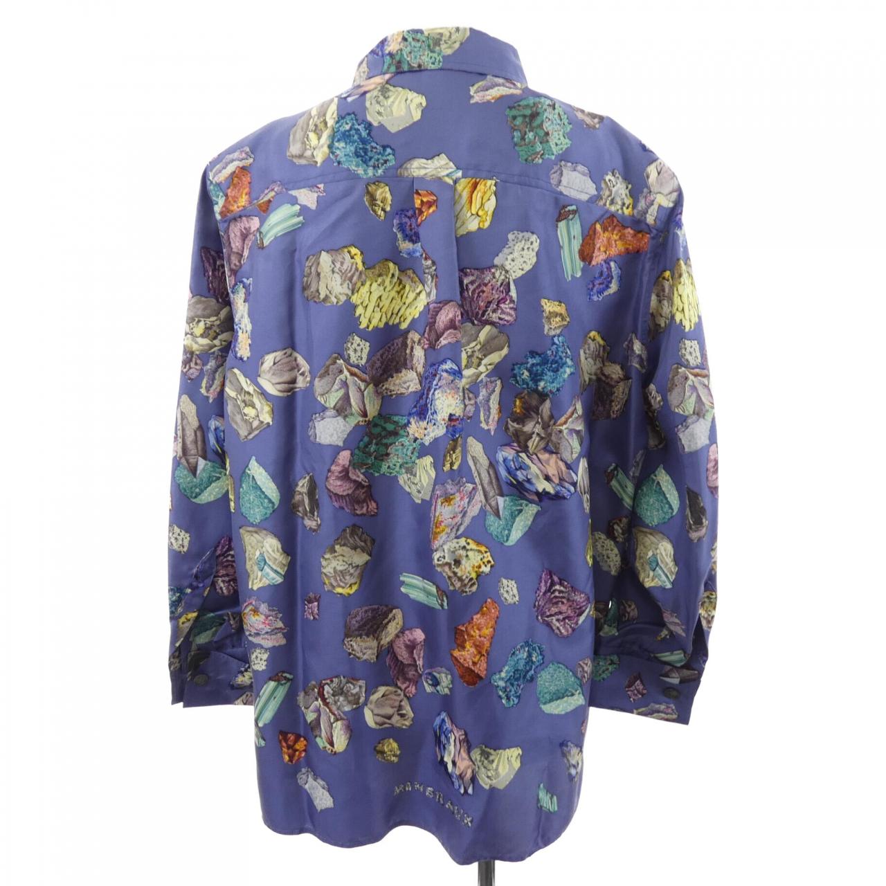 【ヴィンテージ】エルメス HERMES MI NERAUX ツイルレーヌ. シャツ