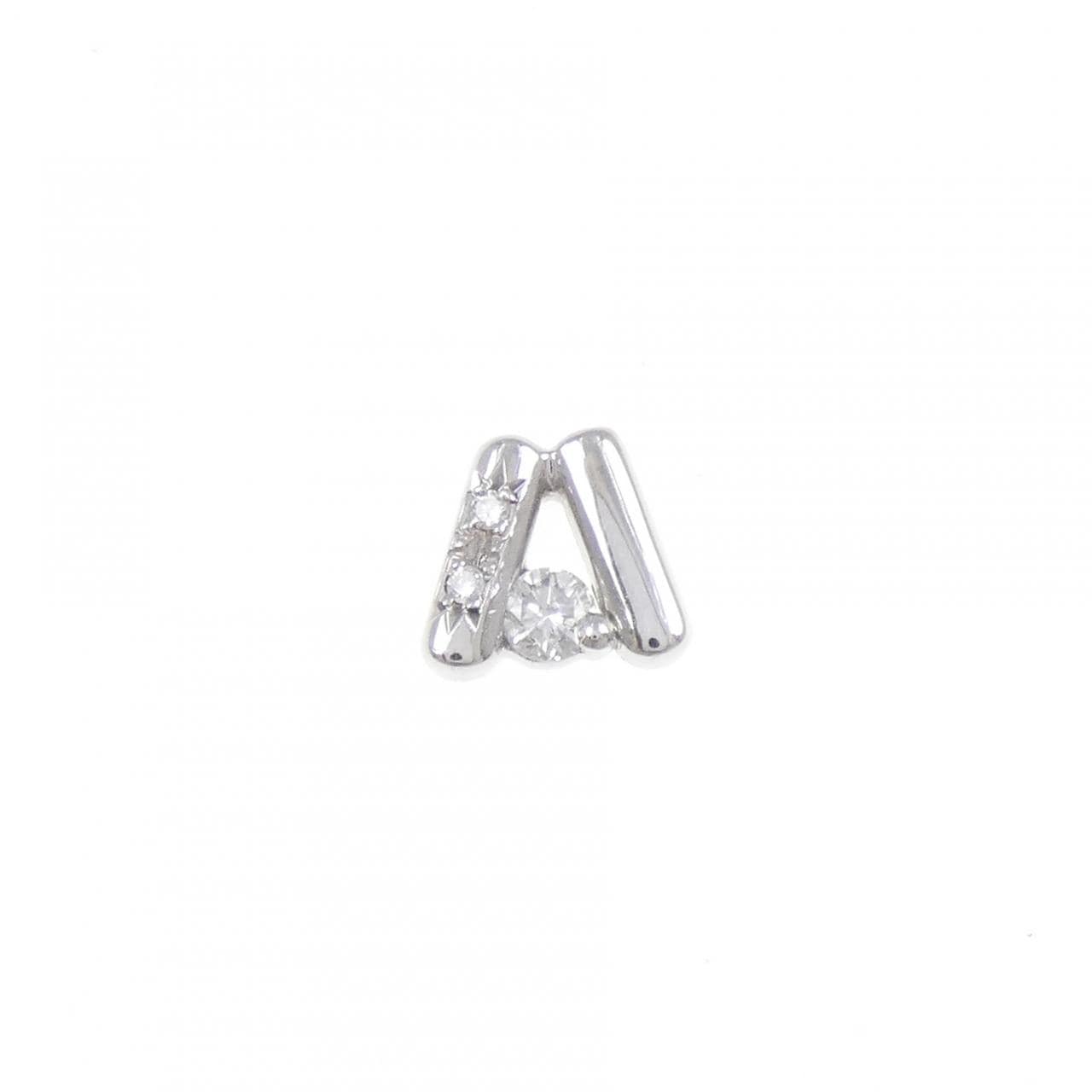 PT900 ダイヤモンド ピアス 0.14CT 片耳