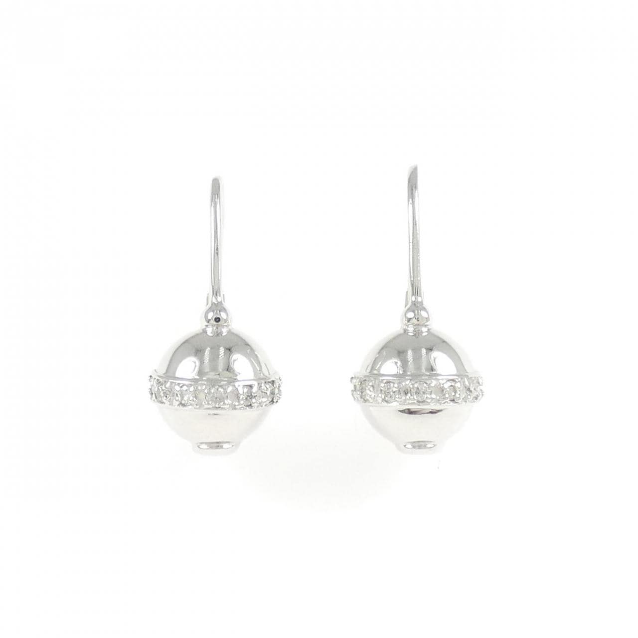K18WG ダイヤモンド ピアス 0.14CT