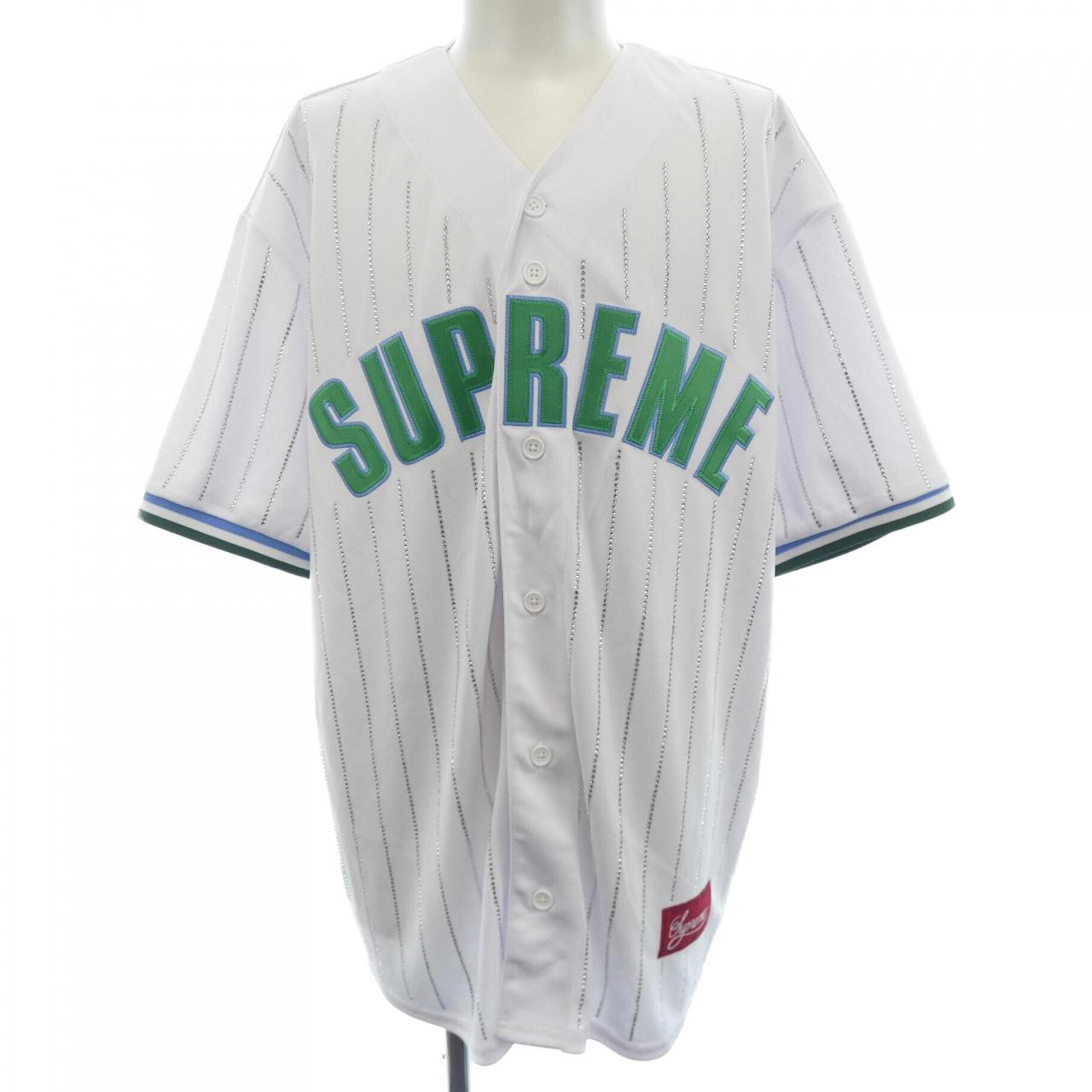 シュプリーム SUPREME RHINESTONE STRIPE BA シャツ