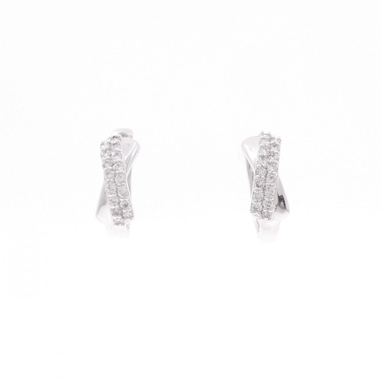 K18WG ダイヤモンド ピアス 0.22CT