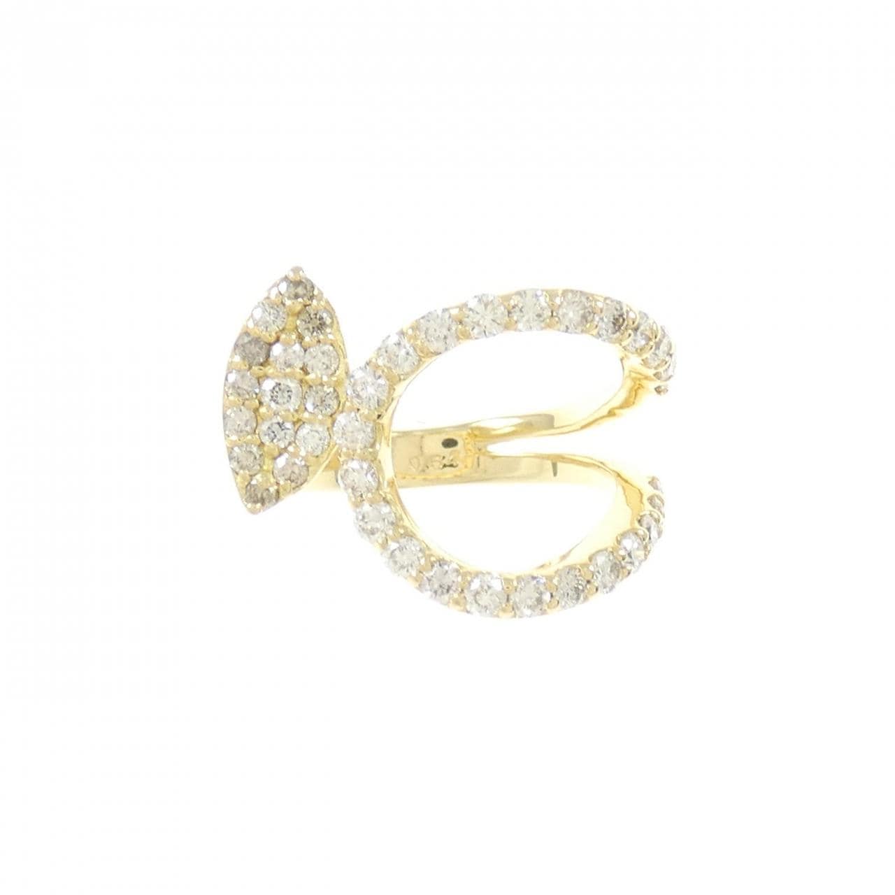 K18YG ダイヤモンド ピンキー リング 0.64CT